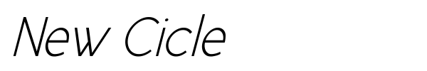 New Cicle font preview